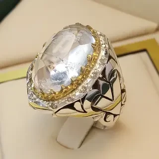 انگشتر نقره مردانه دُرّ نجف کد S120029