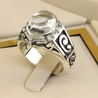 انگشتر نقره مردانه دُرّ نجف کد S142235