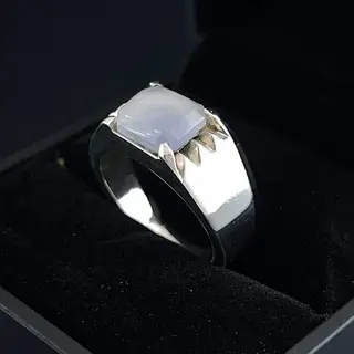 انگشتر نقره مردانه عقیق یمنی کبود کد S143936