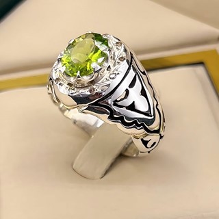 انگشتر نقره مردانه زبرجد کد S149262