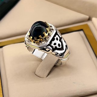 انگشتر نقره مردانه اوپال آتشین کد S149273