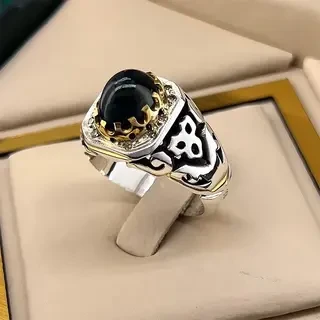 انگشتر نقره مردانه اوپال آتشین کد S149273