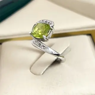 انگشتر نقره زنانه زبرجد کد S155355