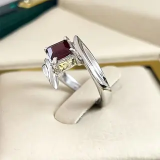 انگشتر نقره زنانه یاقوت سرخ کد S155358