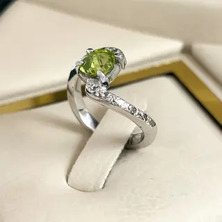 انگشتر نقره زنانه زبرجد کد S155359