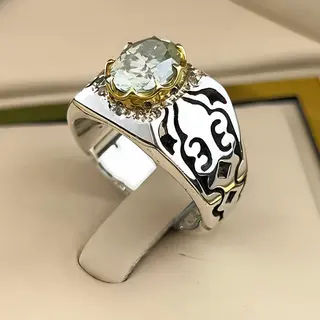 انگشتر نقره مردانه موزنایت کد S158669