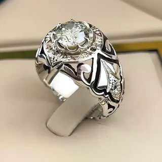انگشتر نقره مردانه موزنایت کد S158682