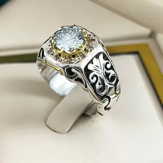 انگشتر نقره مردانه موزنایت کد S158684