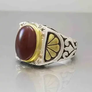 انگشتر نقره مردانه عقیق یمنی کد S2130