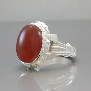 انگشتر نقره مردانه عقیق یمنی سرخ کد S2138