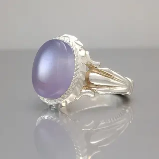 انگشتر نقره مردانه عقیق یمنی کبود کد S2165