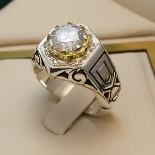 انگشتر نقره مردانه موزنایت کد S2260