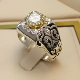 انگشتر نقره مردانه موزنایت کد S2261