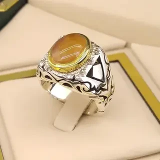 انگشتر نقره مردانه عقیق یمنی شرف الشمس کد S2300