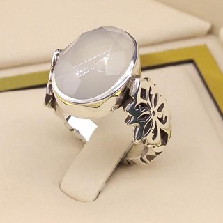 انگشتر نقره مردانه عقیق یمنی نباتی کد S2310