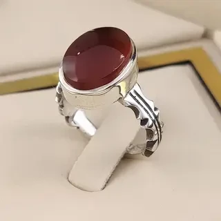 انگشتر نقره زنانه عقیق یمنی سرخ کد S2315