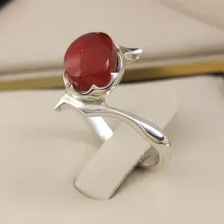 انگشتر نقره زنانه عقیق یمنی سرخ کد S2316