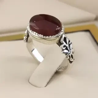 انگشتر نقره زنانه عقیق یمنی سرخ کد S2319