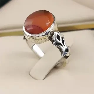 انگشتر نقره زنانه عقیق یمنی سرخ کد S2321