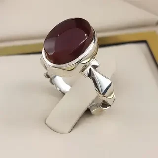 انگشتر نقره زنانه عقیق یمنی سرخ کد S2322