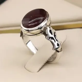 انگشتر نقره زنانه عقیق یمنی سرخ کد S2325