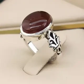 انگشتر نقره زنانه عقیق یمنی سرخ کد S2326