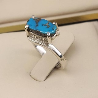 انگشتر نقره زنانه فیروزه نیشابوری کد S2329