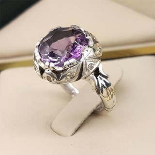 انگشتر نقره زنانه آمیتیست کد S2330