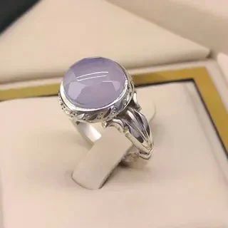 انگشتر نقره مردانه عقیق یمنی کبود کد S2352