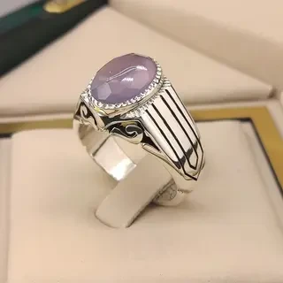 انگشتر نقره مردانه عقیق یمنی یاسی کد S2370