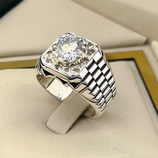 انگشتر نقره مردانه موزنایت کد S2421