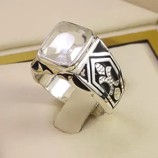 انگشتر نقره مردانه دُرّ نجف کد S2532