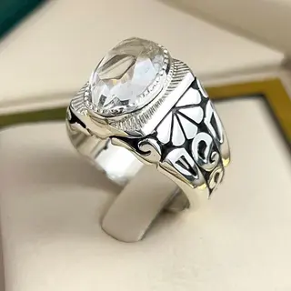 انگشتر نقره مردانه دُرّ نجف کد S2586