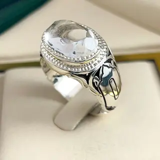 انگشتر نقره مردانه دُرّ نجف کد S2589