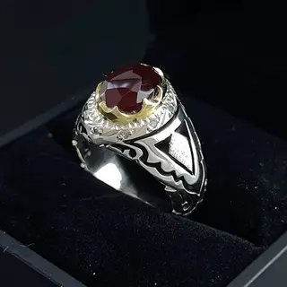 انگشتر نقره مردانه عقیق یمنی کد S2678