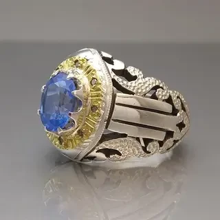 انگشتر نقره مردانه توپاز کد S97816