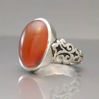 انگشتر نقره مردانه عقیق یمنی کد S2123