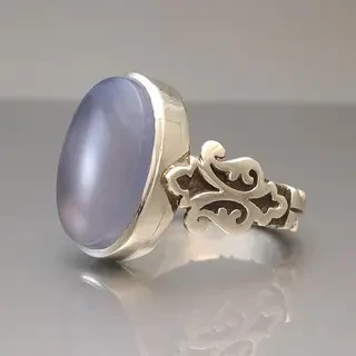 انگشتر نقره مردانه عقیق یمنی کبود کد S2128